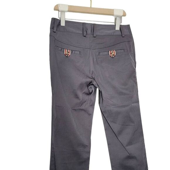 Burberry Women's Pants Size 4 Gray Cotton Trousers Designer Luxury Office - Picture 4 of 8